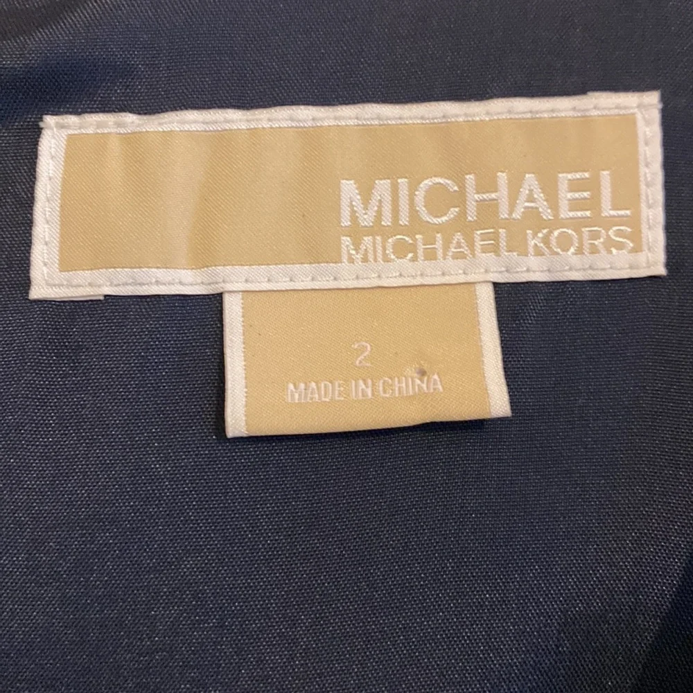 NWT Michael Kors Sz 2 Satin Navy Blue (Black?) Dress Party Prom Wedding Party MK - Picture 5 of 16